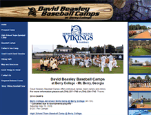 Tablet Screenshot of davidbeasleybaseballcamps.com